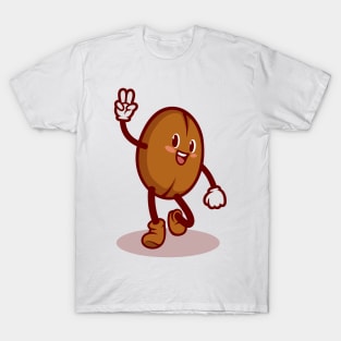 Coffee bean cartoon character T-Shirt